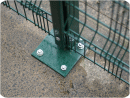 Mesh Fence Post Base Plated