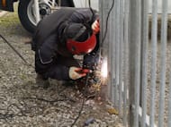 On Site Steel Fence Welding